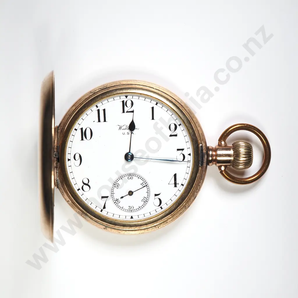Rolled Gold Antique Waltham Pocket Watch Image 1++