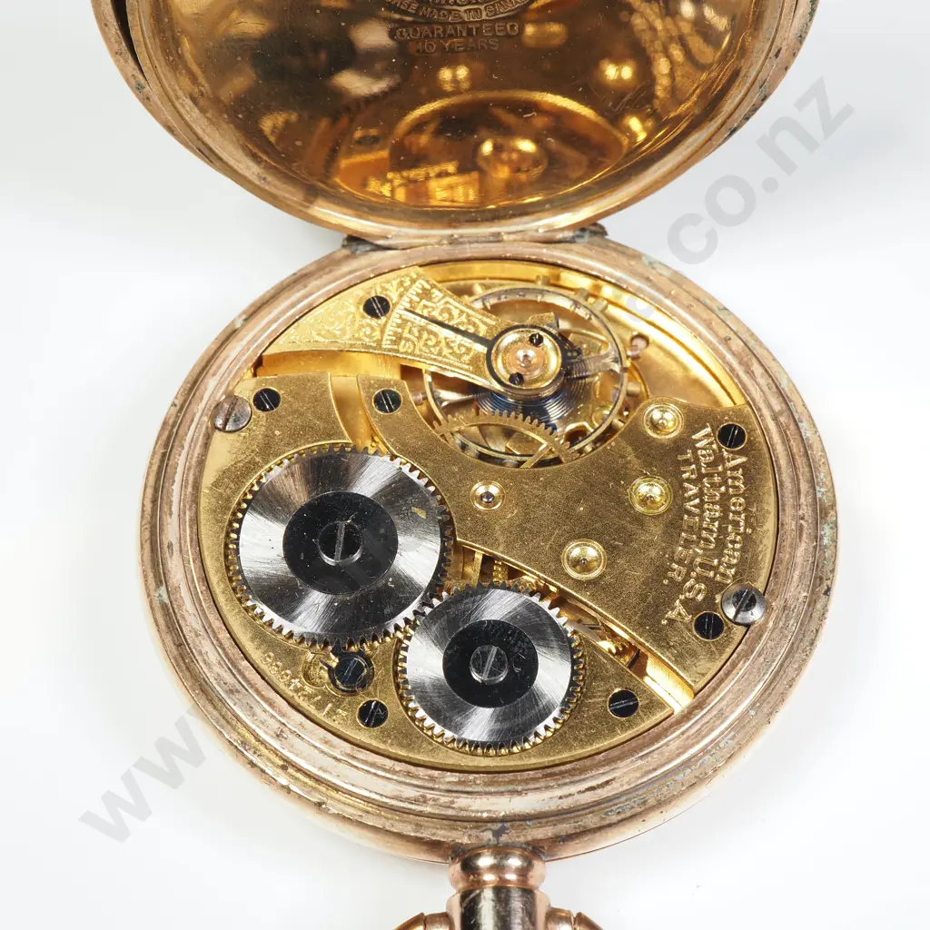 Rolled Gold Antique Waltham Pocket Watch Image 1++