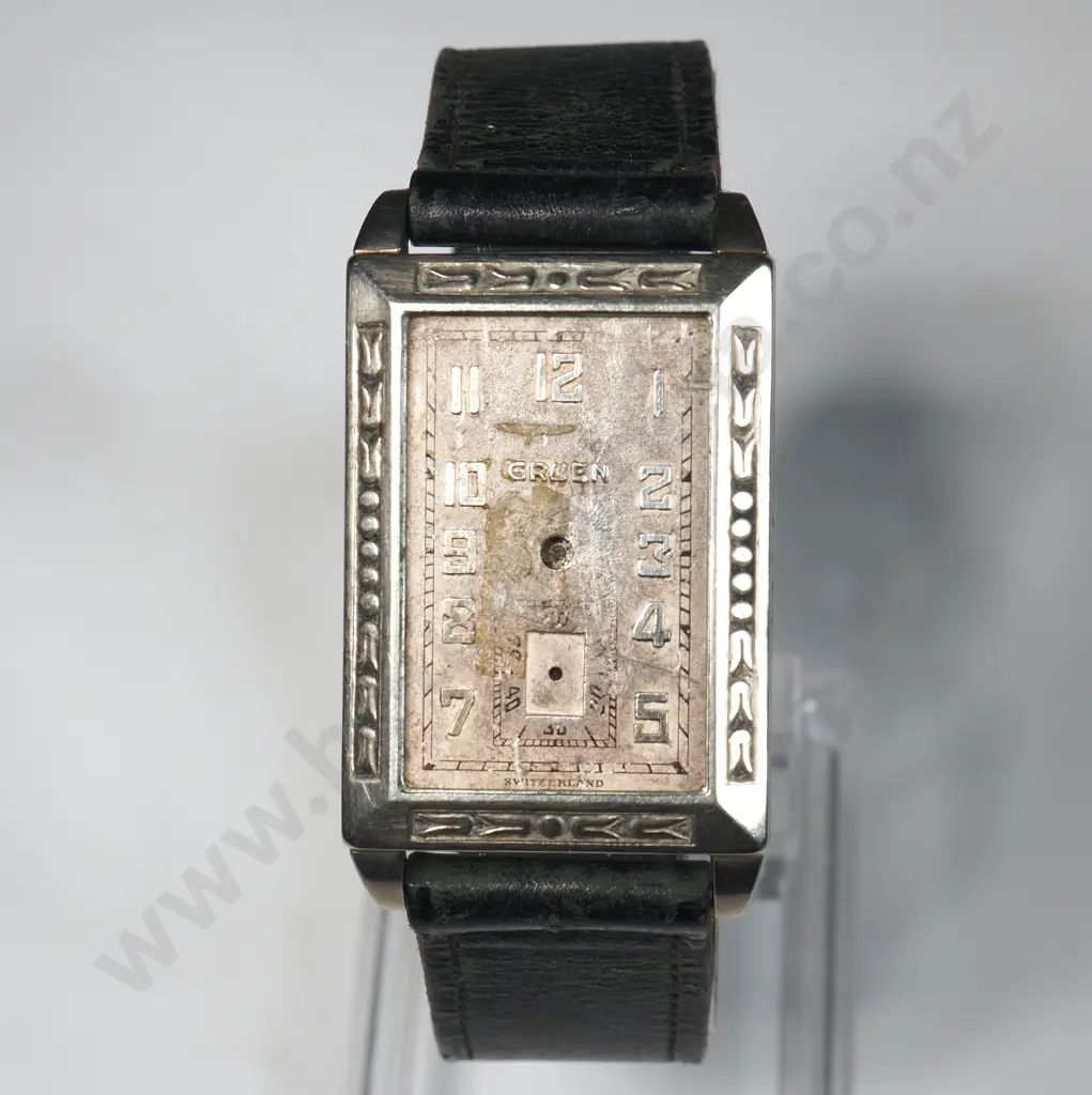 Antique Art Deco Gruen Wristwatch - 14ct Gold Reinforced w Metal - A/F Image 1++