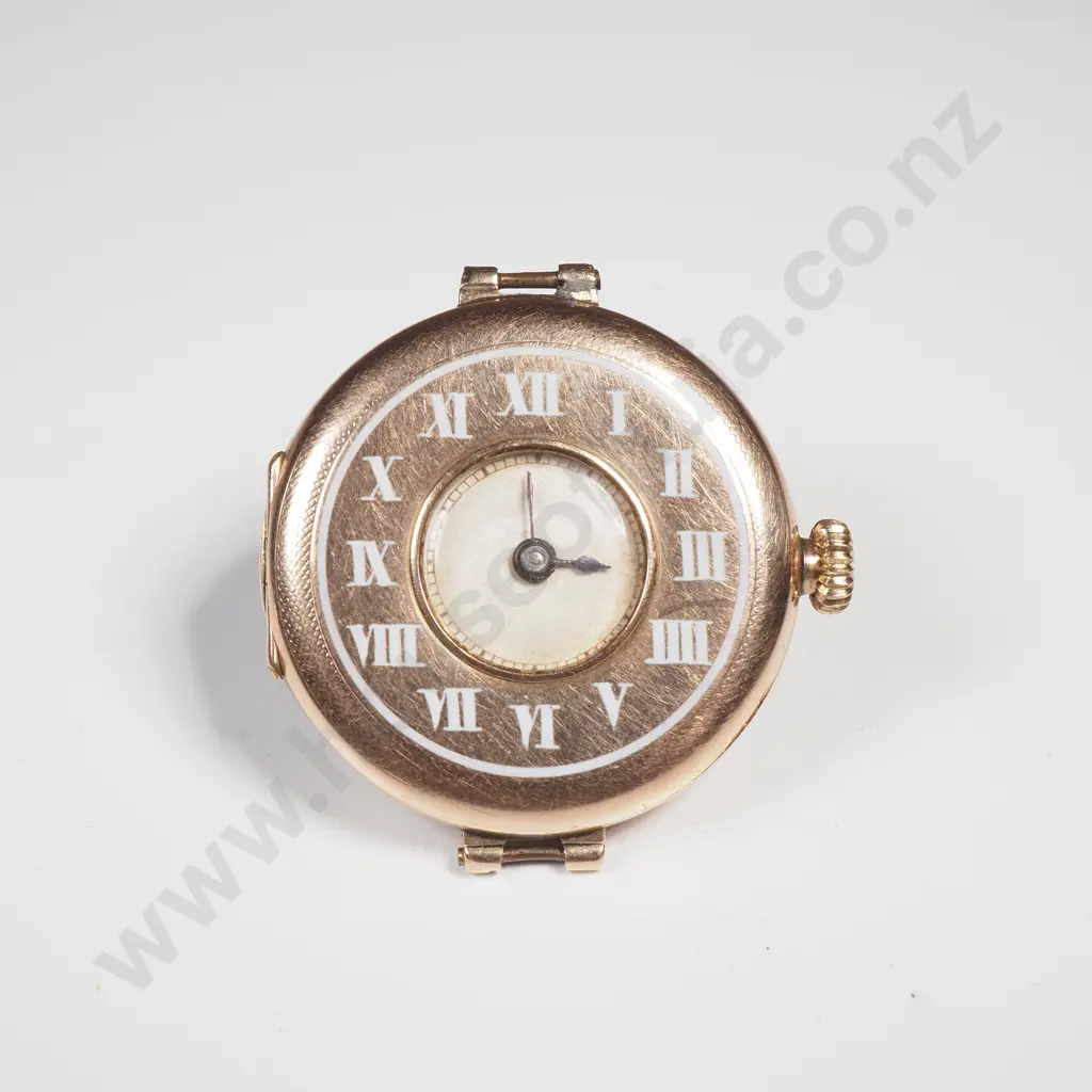 Scarce 9ct Gold Rolex Ladies Half Hunter Wristwatch Image 1++