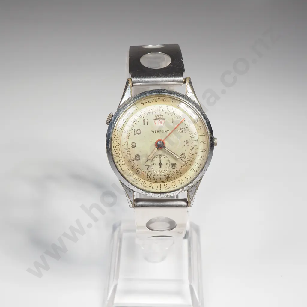 Vintage Pierpont Tripple Date Full Calendar Gents Wristwatch A/F Image 1++