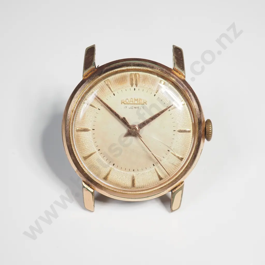 Vintage Roamer Rolled Gold Wristwatch Head Image 1++