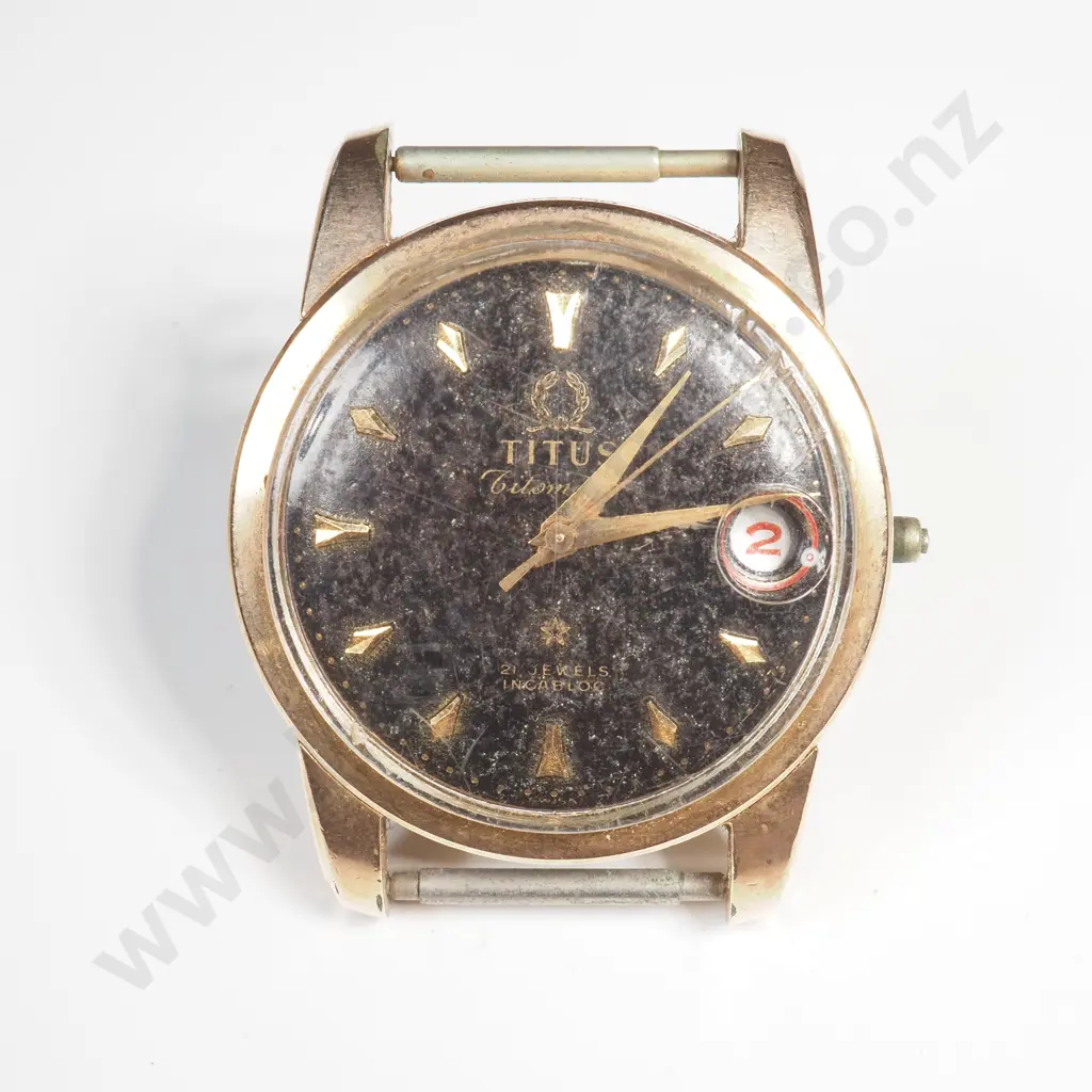 Vintage Rolled Gold Titus Wristwatch Head A/F Image 1++