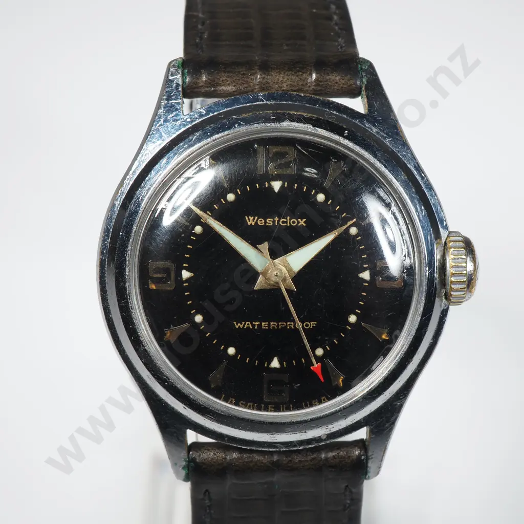 Westclox Men's Wrist Ben Mechanical Wristwatch w Leather Strap Image 1++