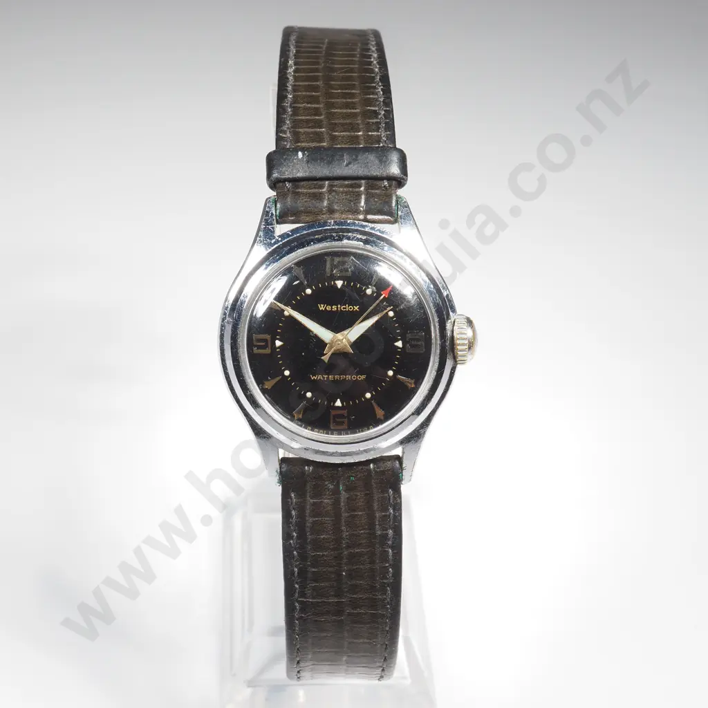 Westclox Men's Wrist Ben Mechanical Wristwatch w Leather Strap Image 1++