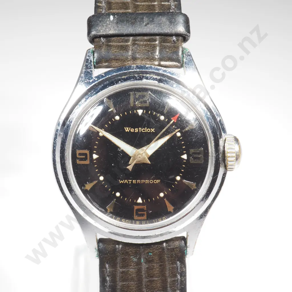 Westclox Men's Wrist Ben Mechanical Wristwatch w Leather Strap Image 1++