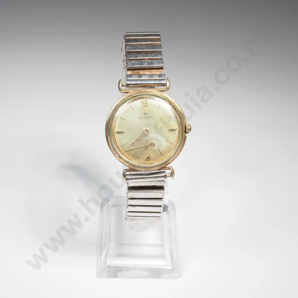 Vintage Rolled Gold Hamilton Gents Wristwatch A/F Image 1++
