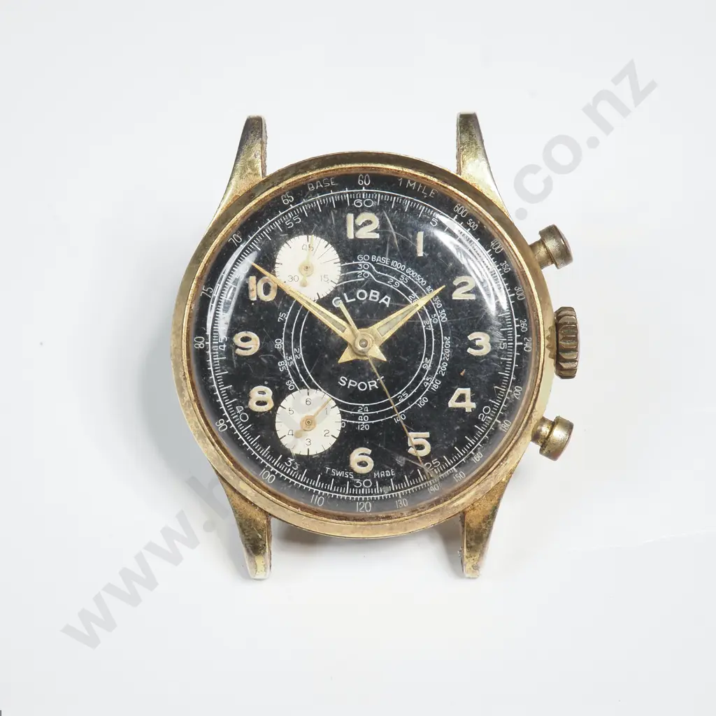 Vintage Globa Sport Automatic Gents Wrist Watch Head Image 1++
