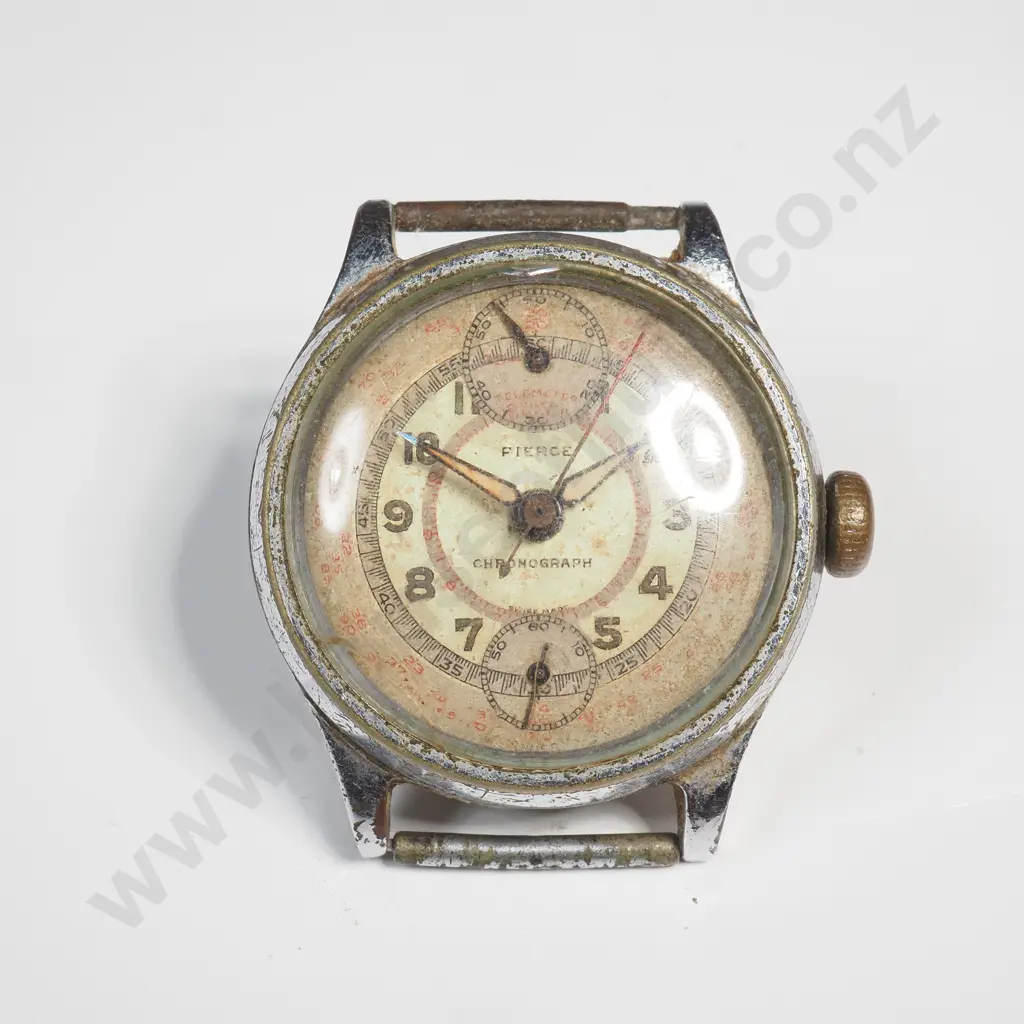 Vintage Pierce Gents Wrist Watch Head AF Image 1++