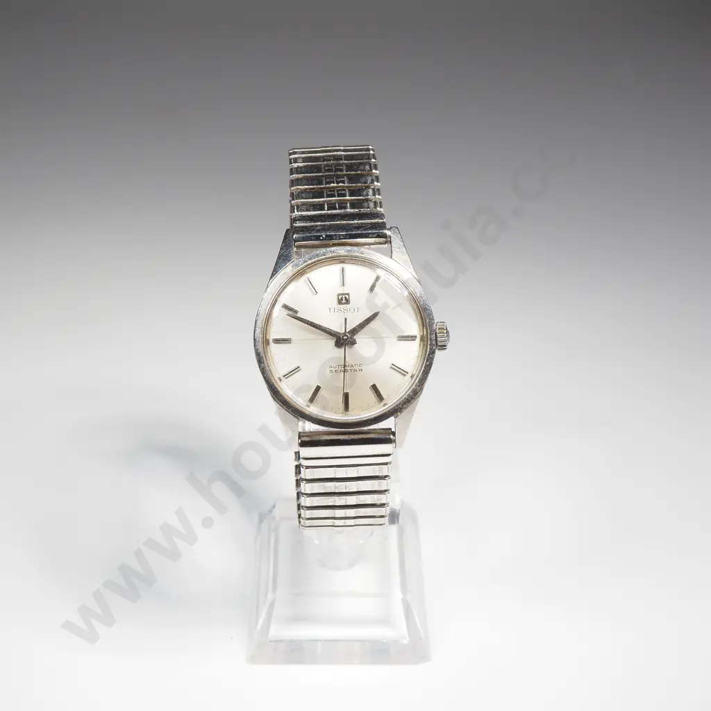 Vintage Tissot Automatic Seastar Wristwatch w Box & Papers Image 1++