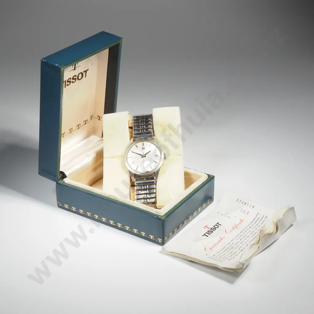 Vintage Tissot Automatic Seastar Wristwatch w Box & Papers Image 1++