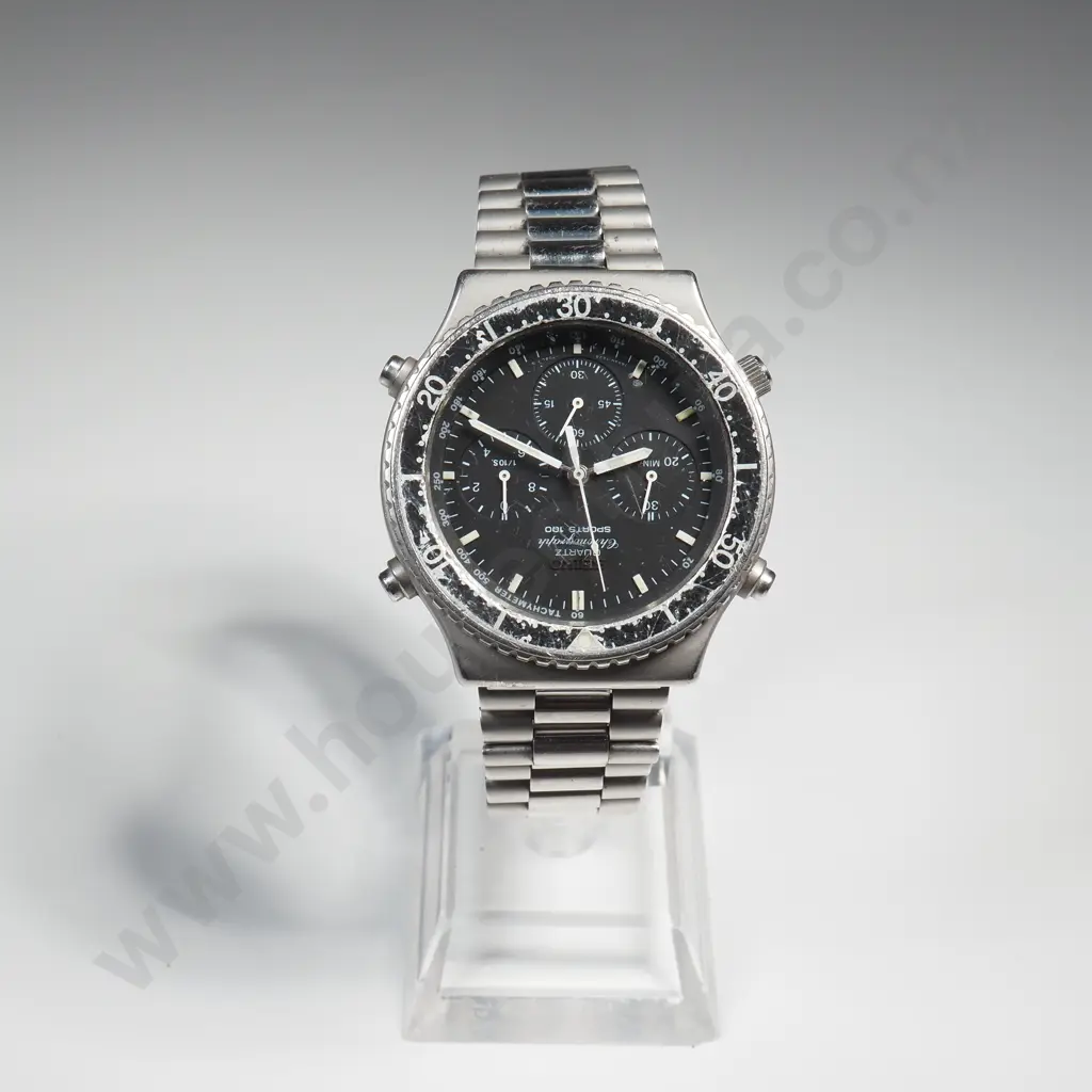 Vintage Seiko Sports 100 Chronograph 7A28-7040 Quartz Wristwatch Image 1++