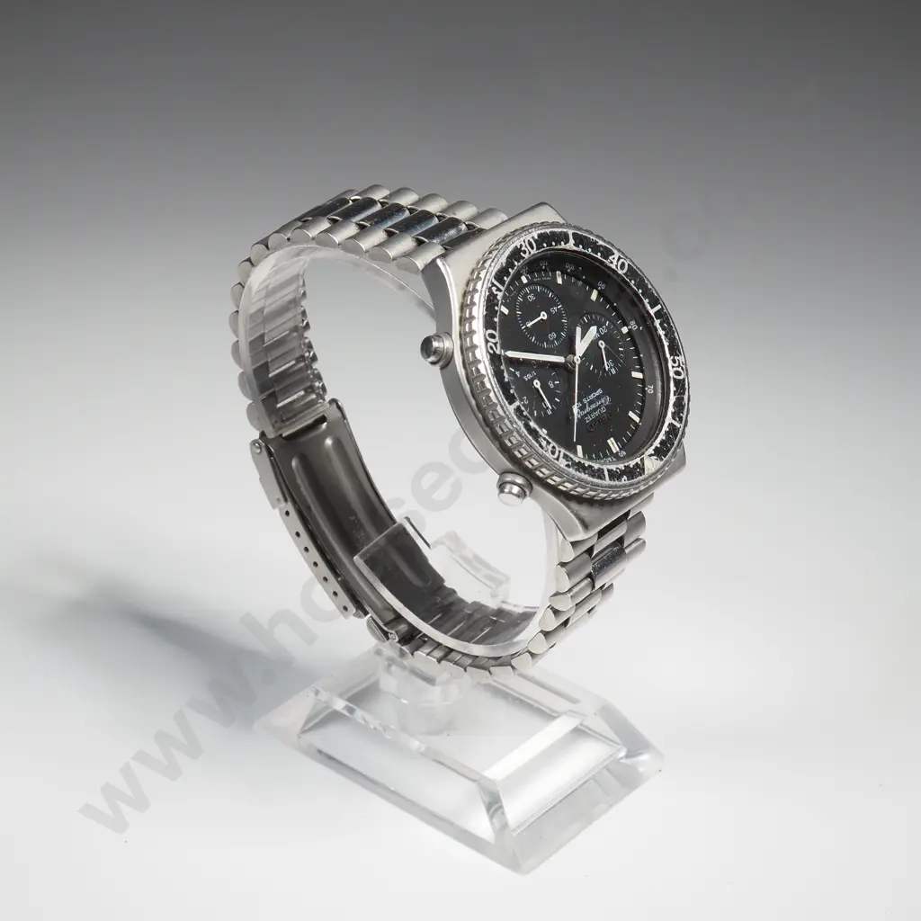 Vintage Seiko Sports 100 Chronograph 7A28-7040 Quartz Wristwatch Image 1++