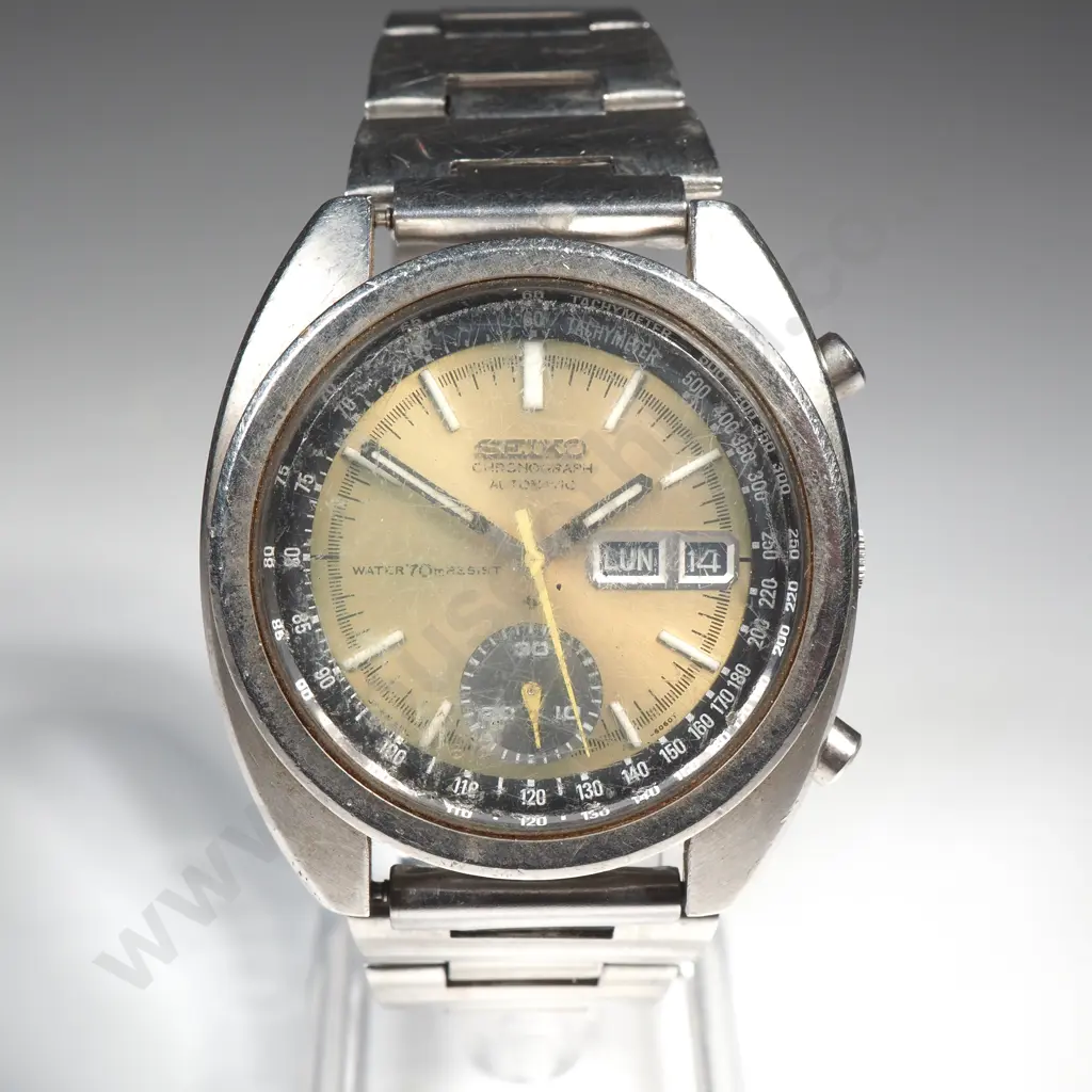 Vintage Seiko Chronograph Automatic Gents Wrist Watch Image 1++