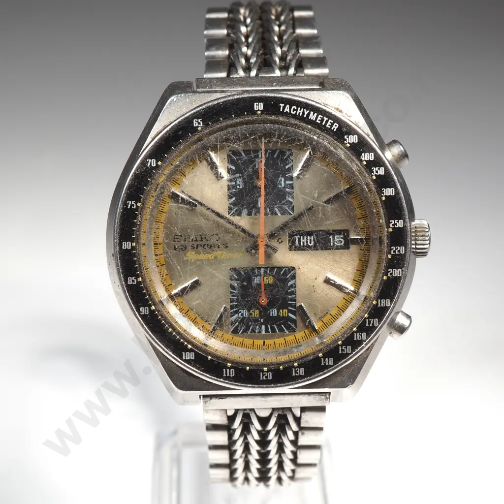 Vintage Seiko 5 Sports Speed-Timer Chronograph Image 1++