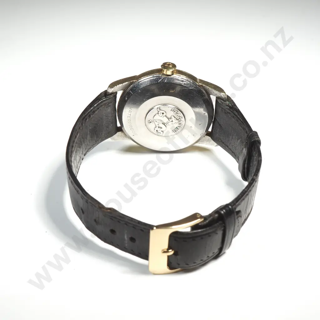 Omega Seamaster Calendar Gold Capped Ref 2849, Cal 503, with RARE Black Guilloche Textured Dial Image 1++