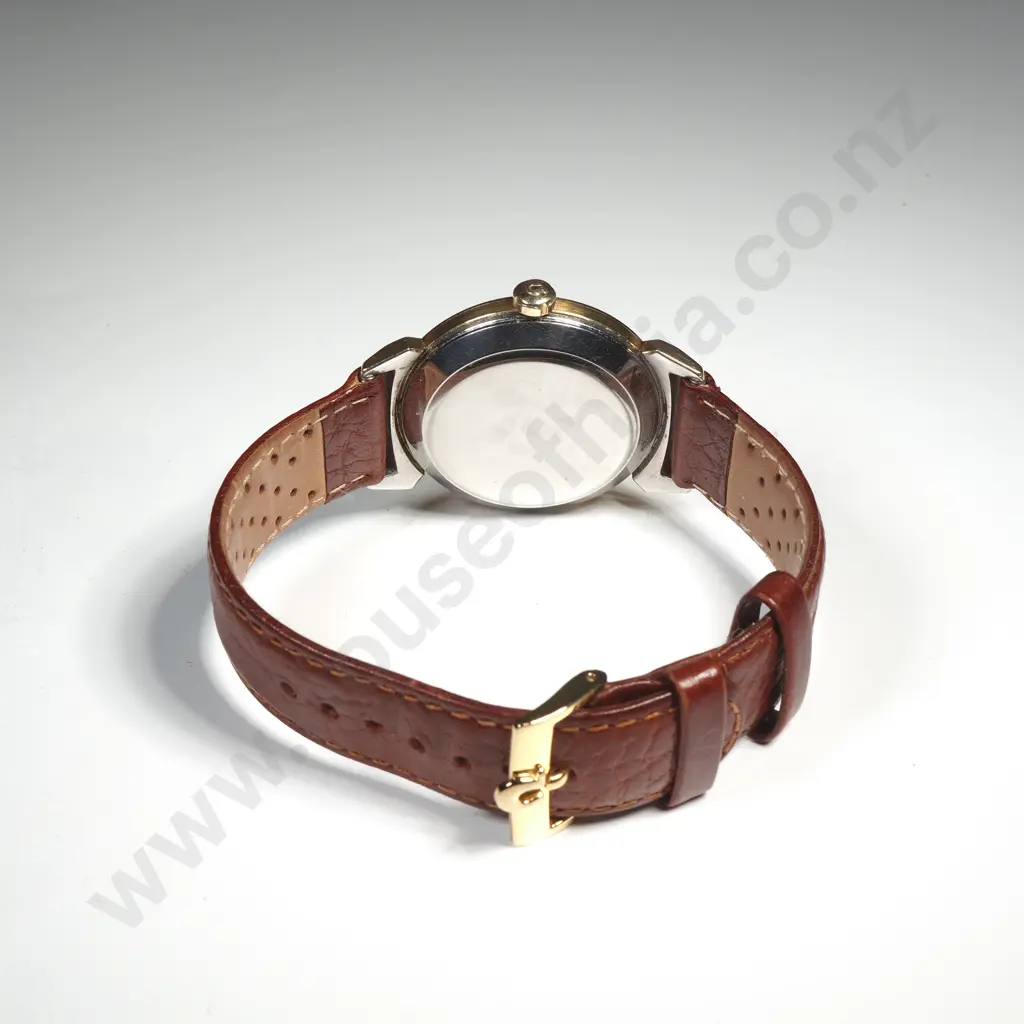 Omega Seamaster, Gold Capped Ref 14363, Cal 500, RARE "Louis Armstrong" Hooded Lugs Model Image 1++