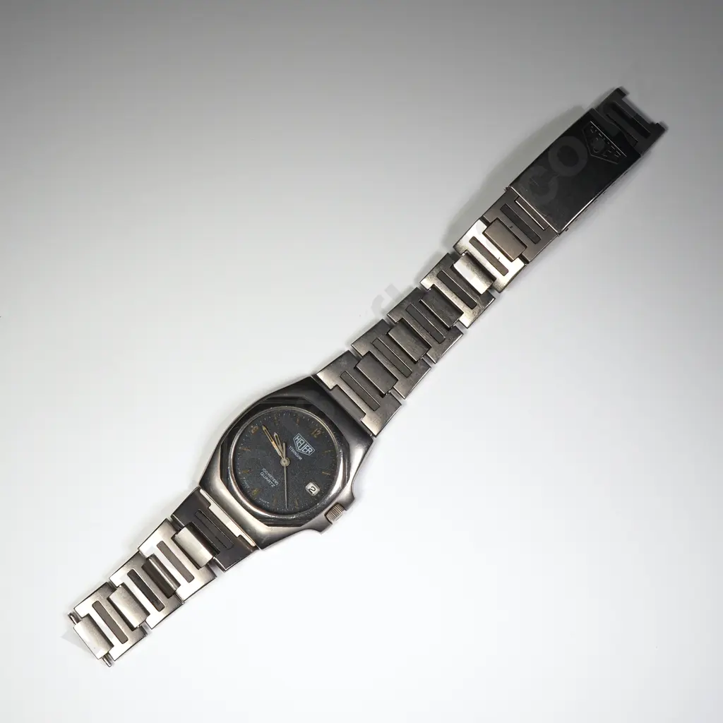 Heuer Titanium Quartz Wristwatch on Original Bracelet Image 1++