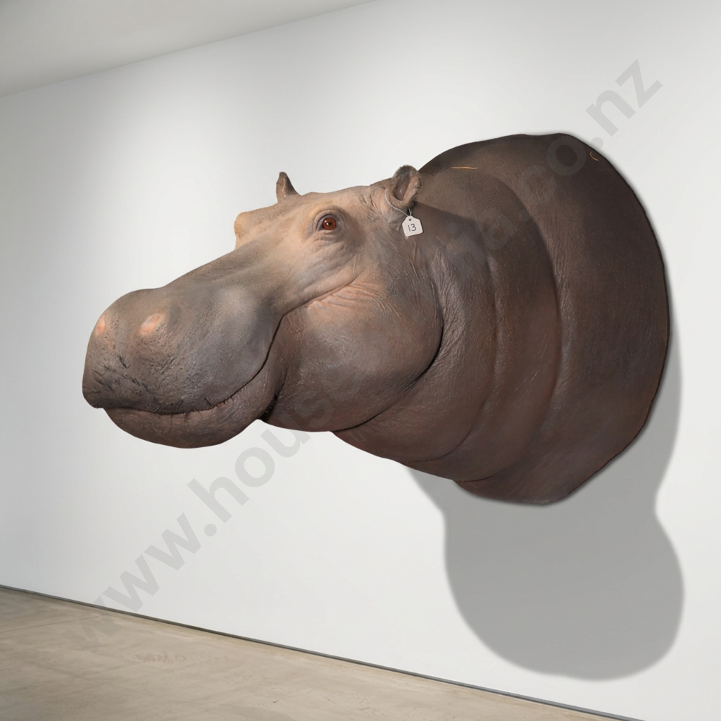 Shoulder Mounted Taxidermy Hippo Head Image 1++