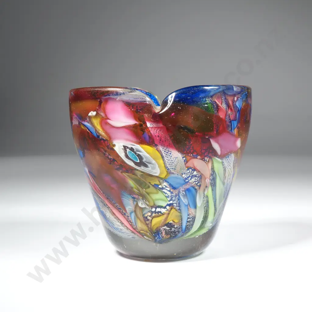 Vintage Murano Glass Tutti- Frutti Glass Vase Image 1++
