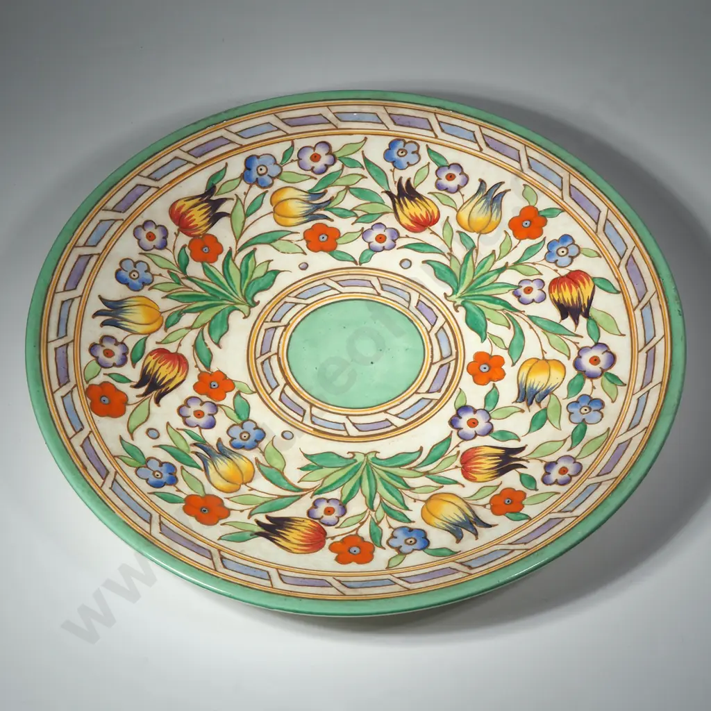 English 'Charlotte Rhead' Bursley Ware Pottery Wall Charger Image 1++