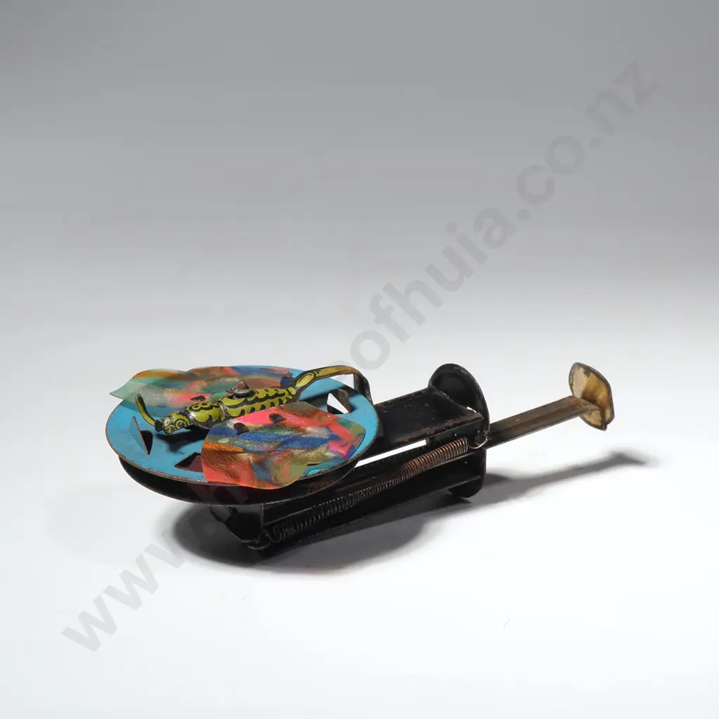 German Tin Toy Butterfly Spinning Sparkler, Working Image 1++