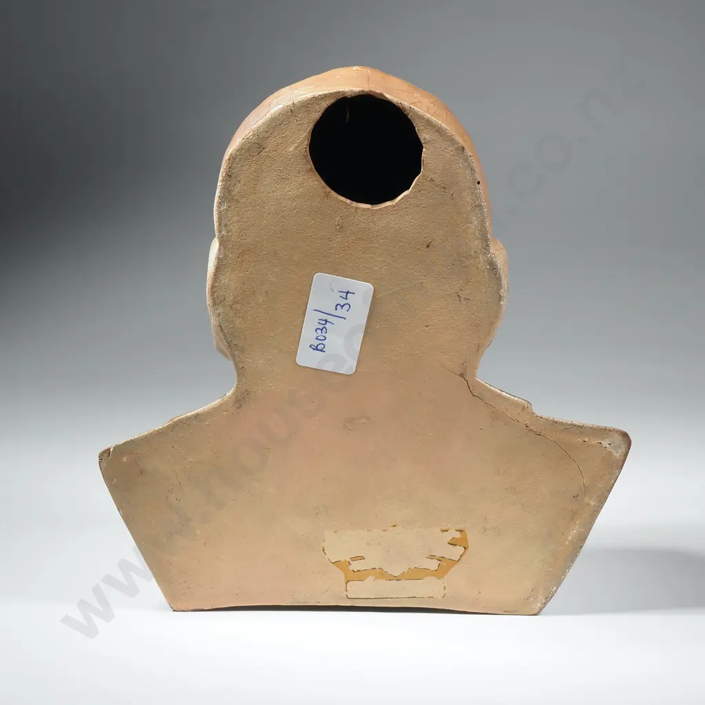 Plaster Wall Hung Bust of Winston Churchill w Cigar Image 1++