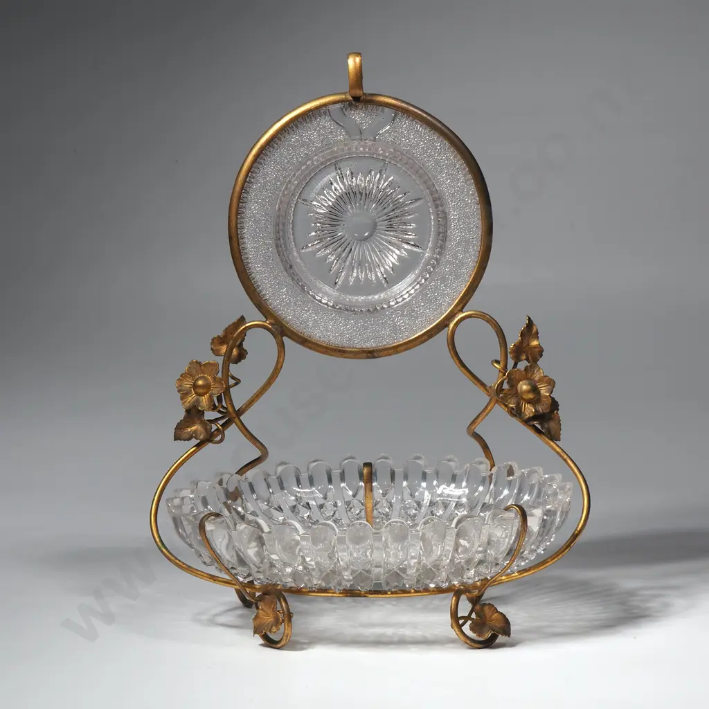 Victorian Watch Stand in Crystal & Ormolu Image 1++