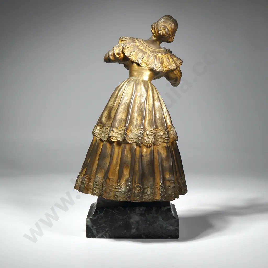 Paul Philippe Art Deco Bronze Figurine on Marble Base Image 1++