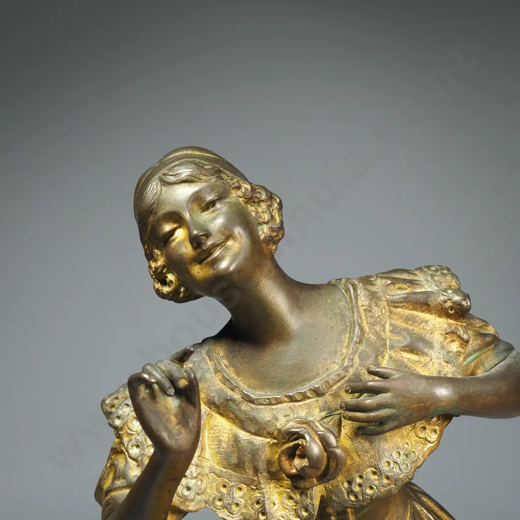 Paul Philippe Art Deco Bronze Figurine on Marble Base Image 1++