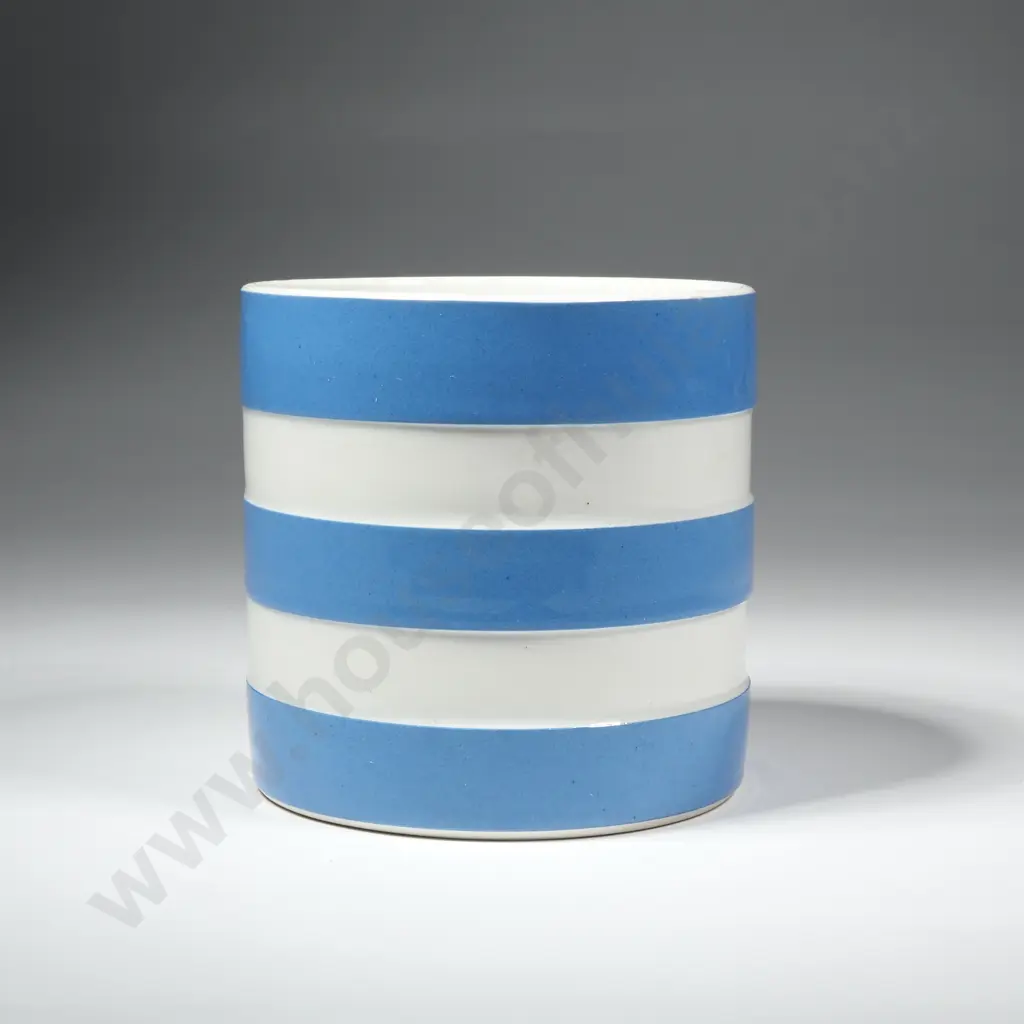 A small  Vintage T.G. Green  Cornishware Jar with the Green Shield Mark Image 1++