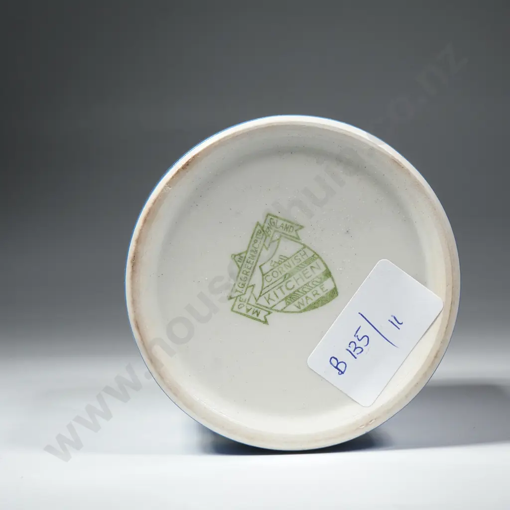 A small  Vintage T.G. Green  Cornishware Jar with the Green Shield Mark Image 1++