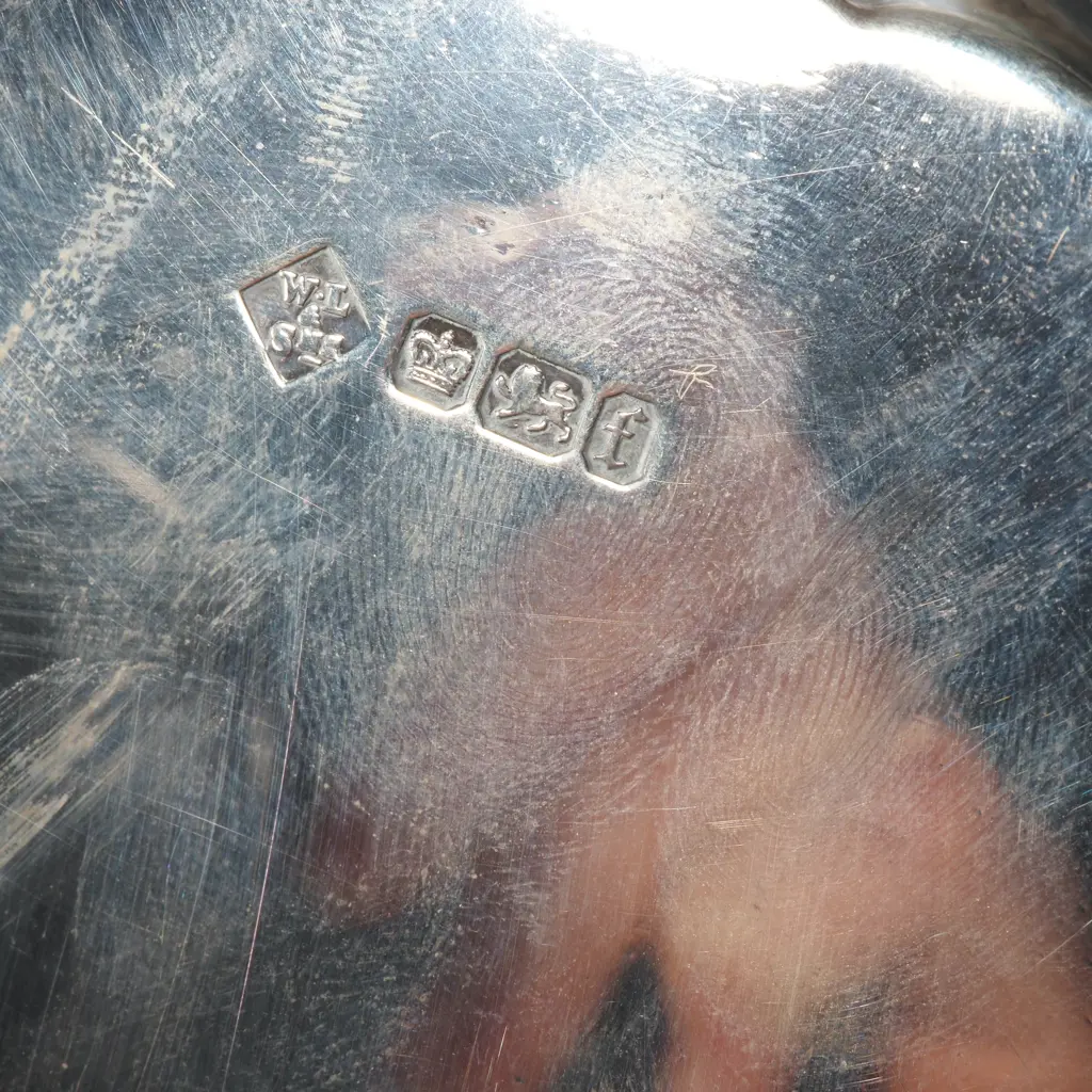 Sterling Silver Four Footed Salver Image 1++
