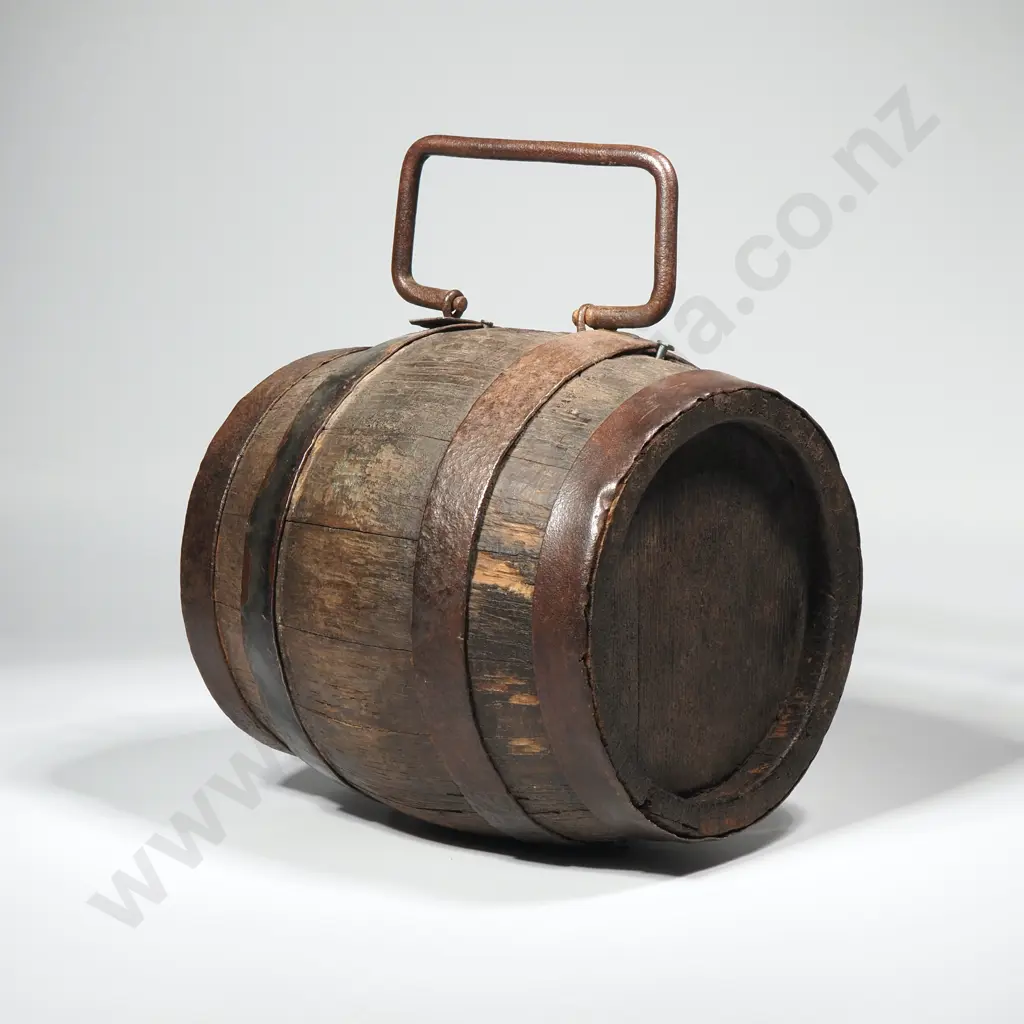 Antique Hand Held Barrel - Possibly a French Workers Wine Barrel Image 1++