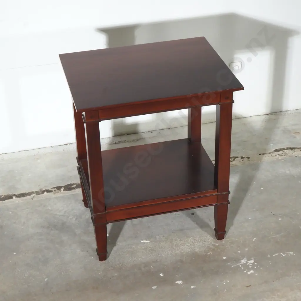 Rose and Heather Two Tier Side Table On Square Tapered Legs Image 1++