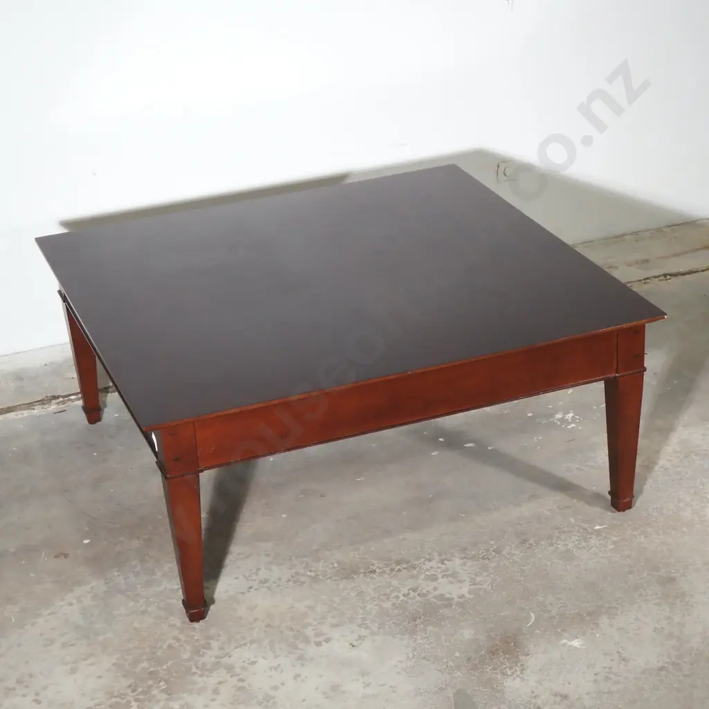 Rose and Heather Wood Coffee Table W Square Tapered Legs Image 1++