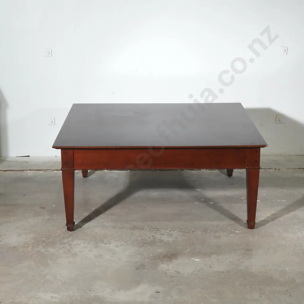 Rose and Heather Wood Coffee Table W Square Tapered Legs Image 1++