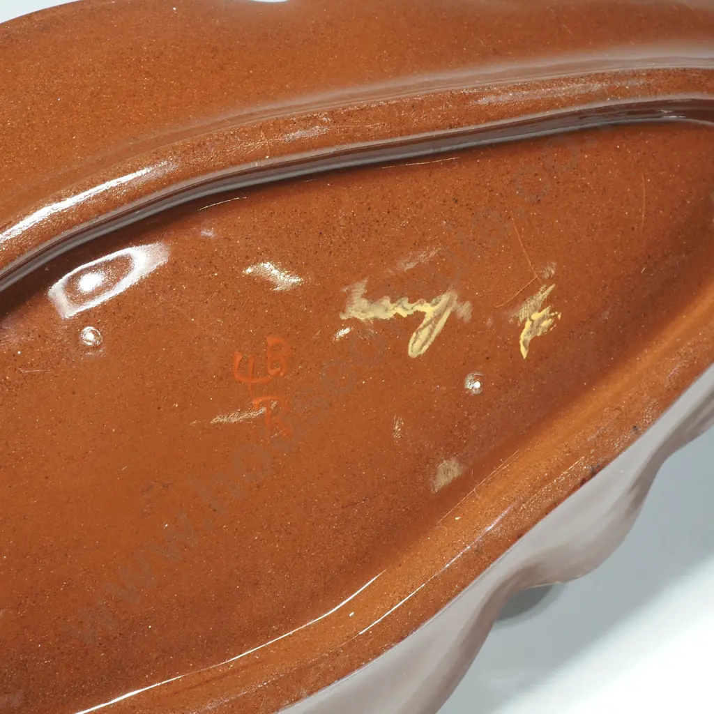 Antique Gaudy Welsh/Imari Style Oval Dish w Fluted Edge Image 1++