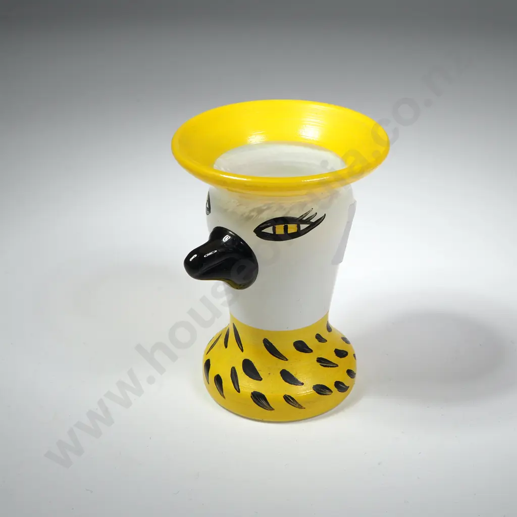 Kosta Boda Yellow  Eggcup from the 'Somebody' Collection Designed by Ulrica Hydman-Vallien Image 1++