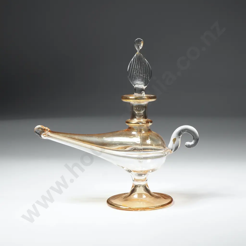 Small Glass Perfume Bottle in the Form of Aladdin's Lamp Image 1++
