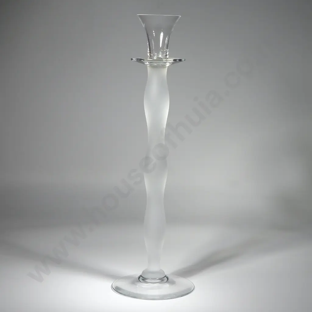 Orrefors Anne Nilsson Frosted  Glass  Candlestick Image 1++