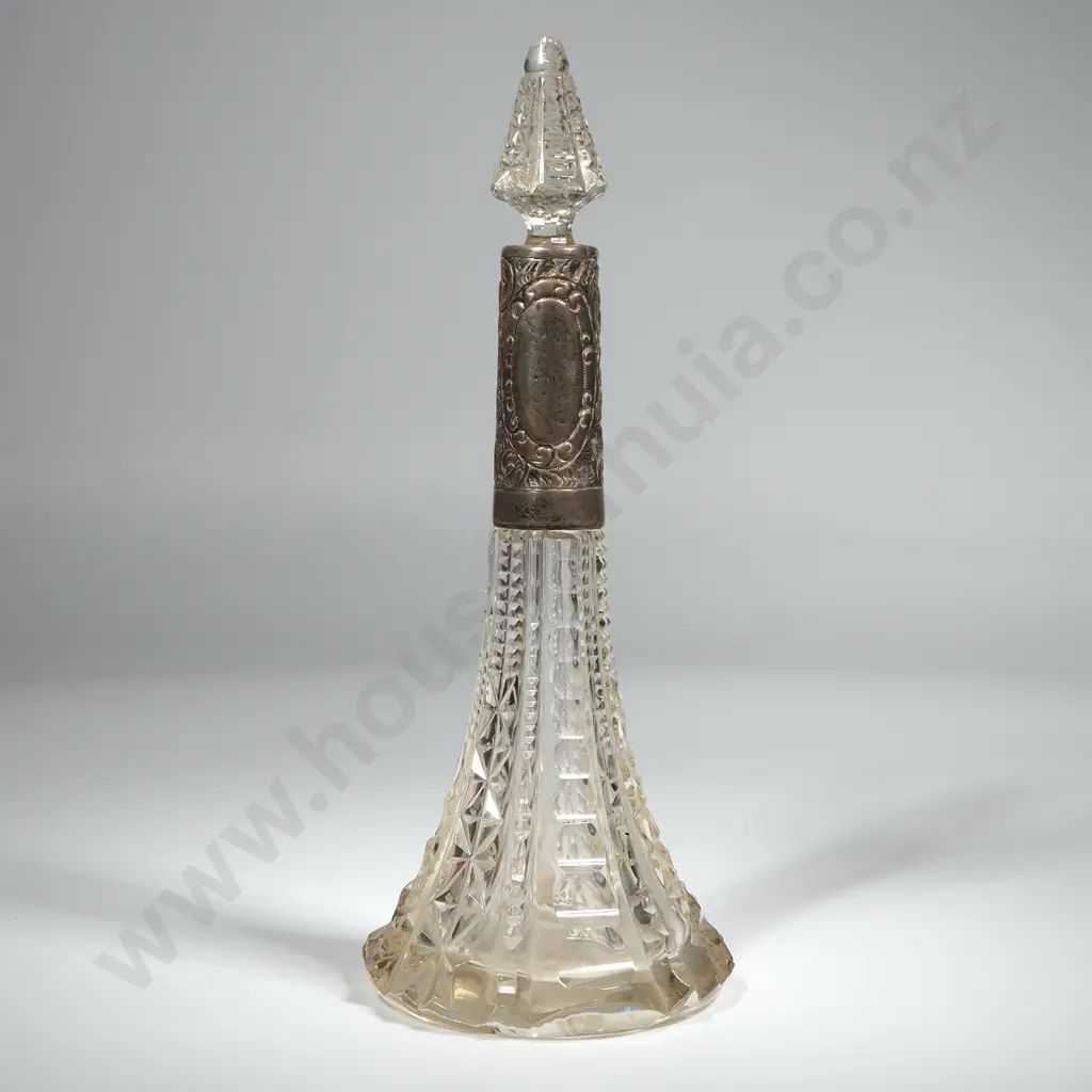 Sterling Silver & Glass Perfume Bottle Image 1++