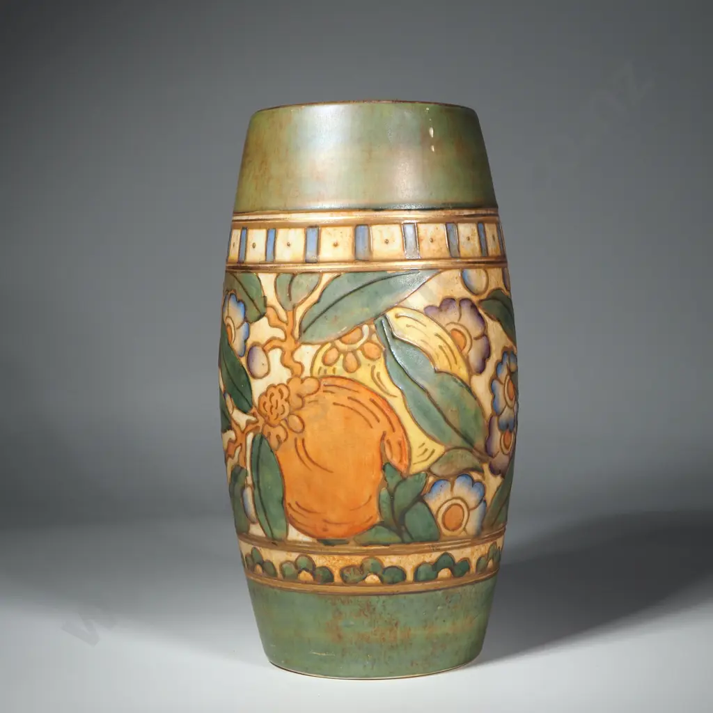 Charlotte Rhead Bursley Ware Tube lined Vase a/f Image 1++
