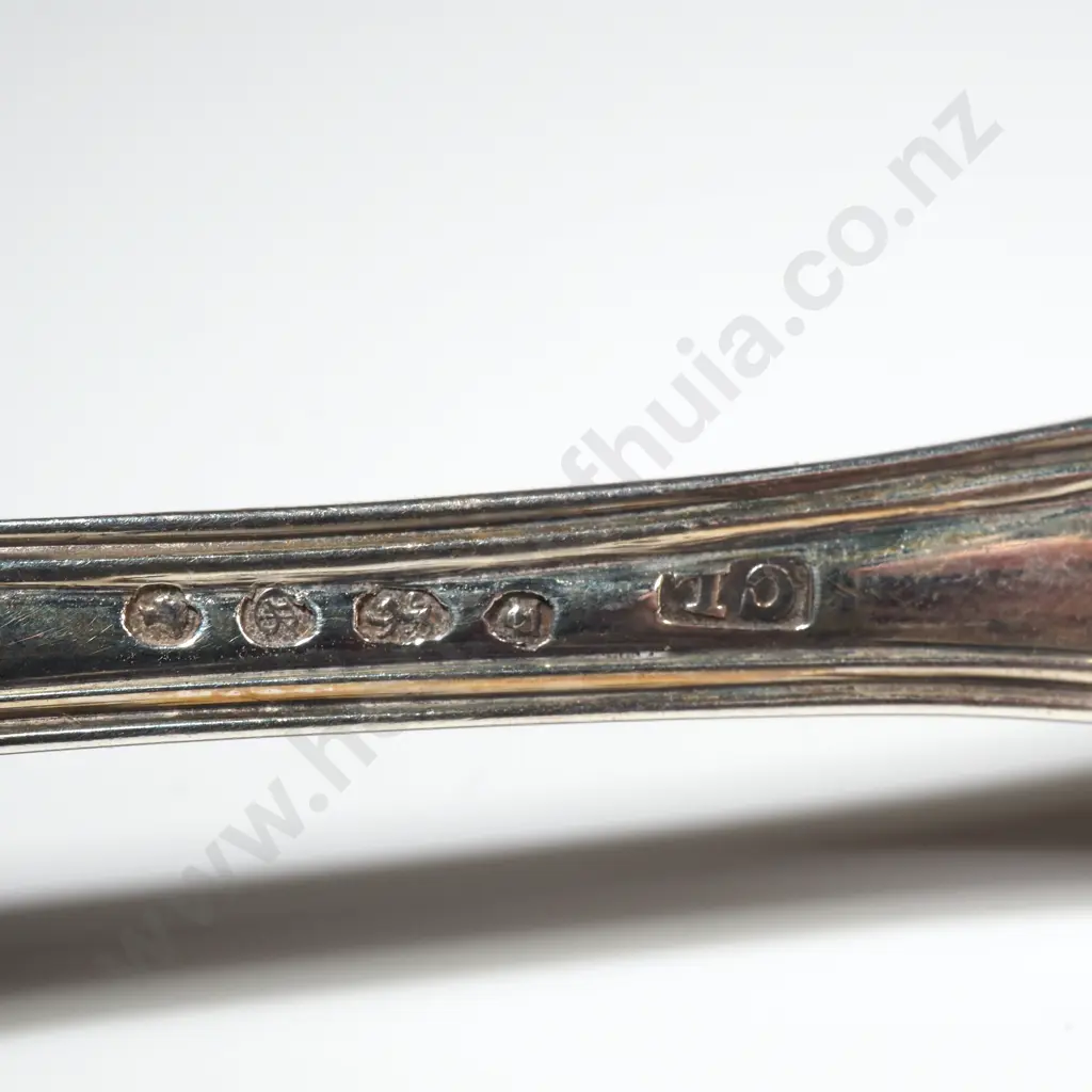 Six Sterling Silver Kings Pattern Teaspoons Image 1++