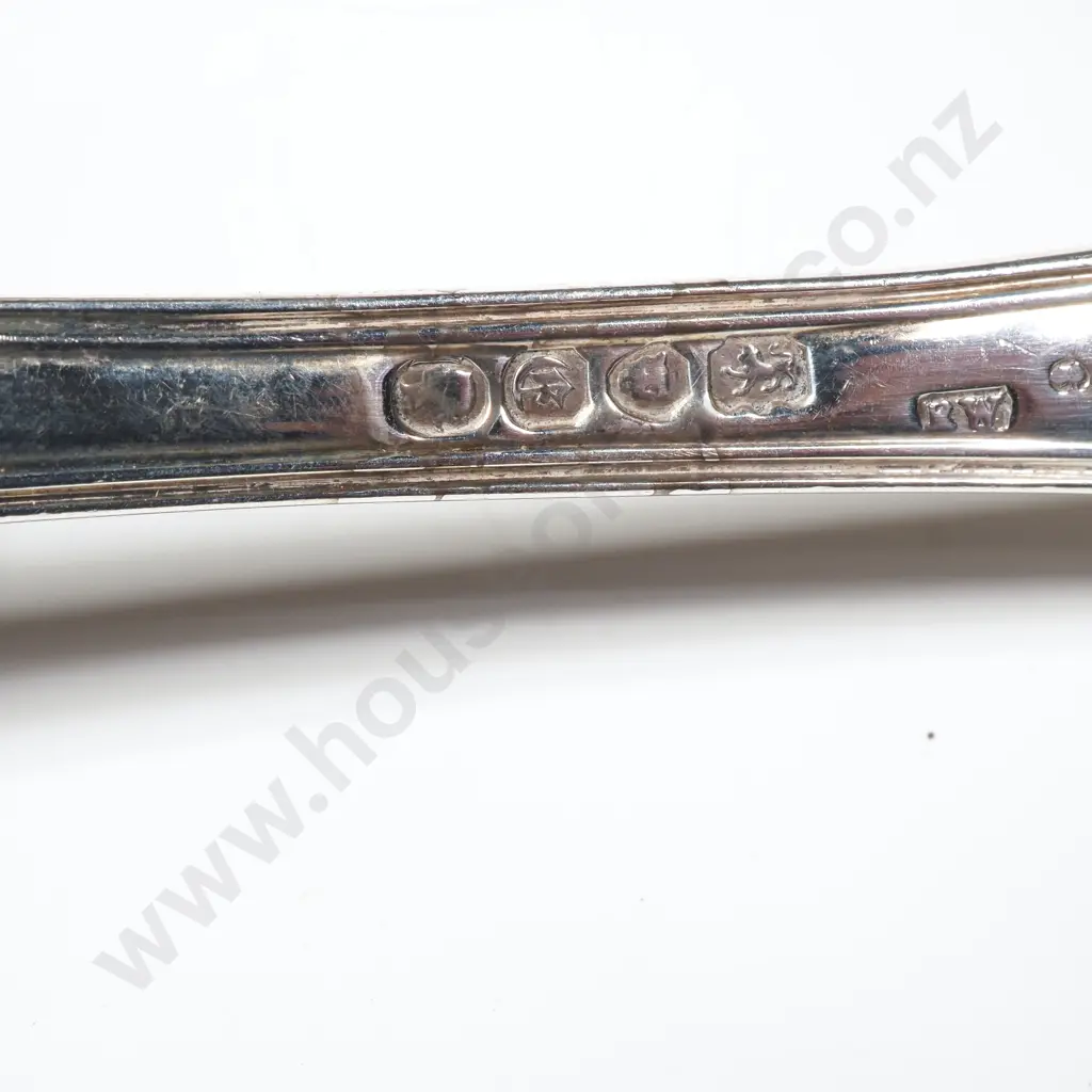Pair of Sterling Silver Kings Pattern Serving Spoons Image 1++