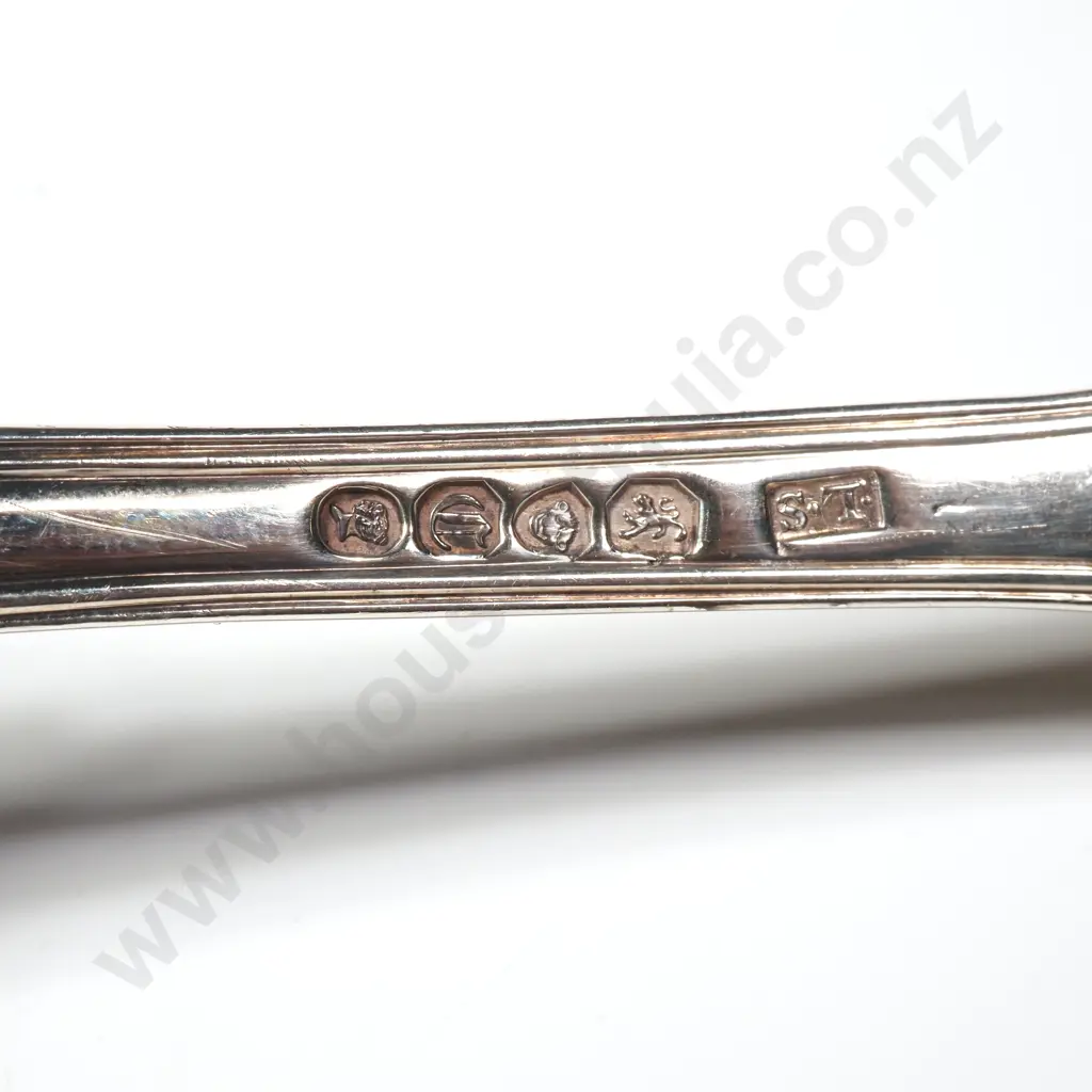 Pair of Sterling Silver Kings Pattern Serving Spoons Image 1++