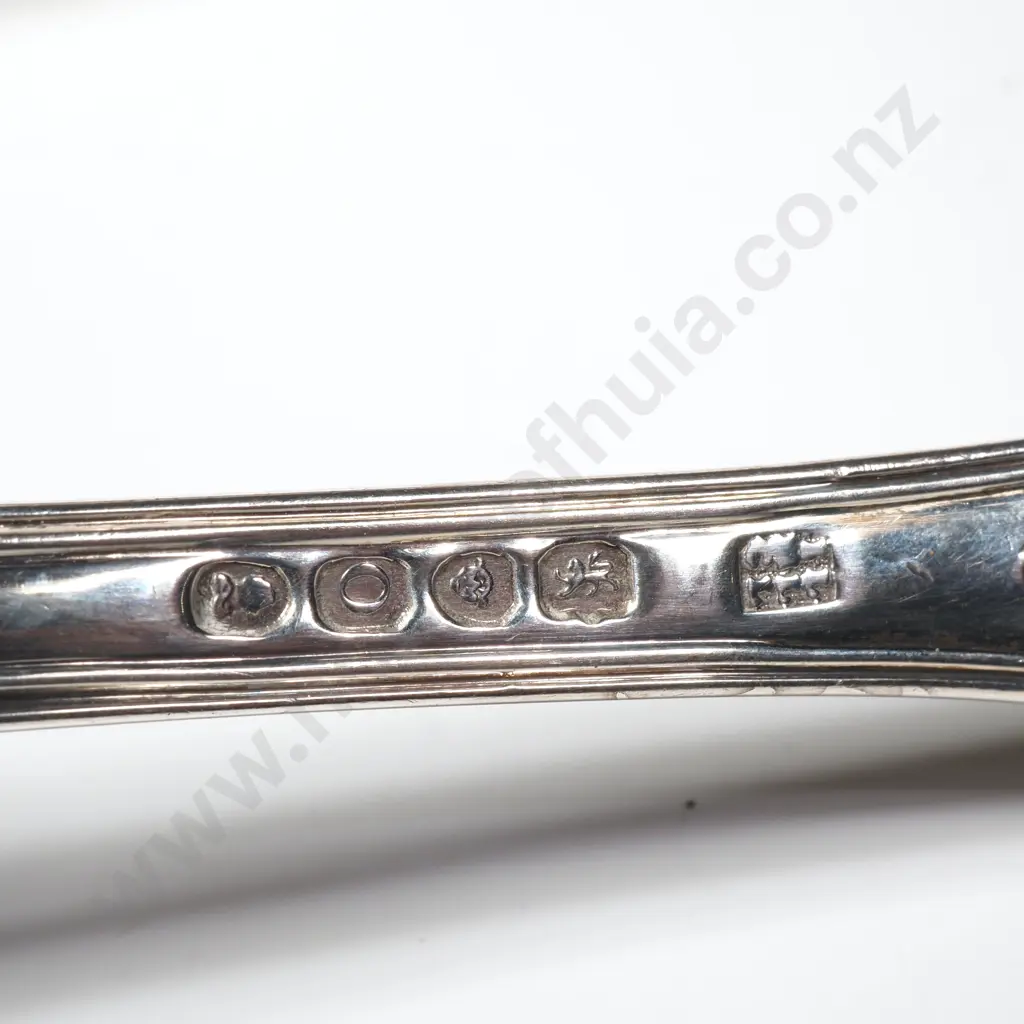 Pair of Sterling Silver Kings Pattern Serving Spoons Image 1++