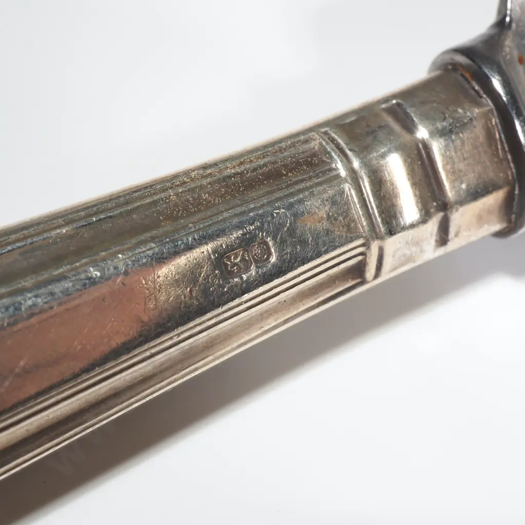 Six Large Sterling Silver Kings Pattern Dinner Knives Image 1++