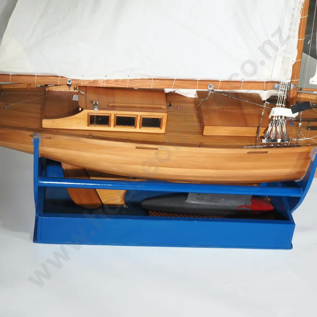 Merlin Wooden Class A Model Pond Yacht 'Merlin' Hand Built in Kauri by  P Cousins. Free Sailing or Remote Control Image 1++