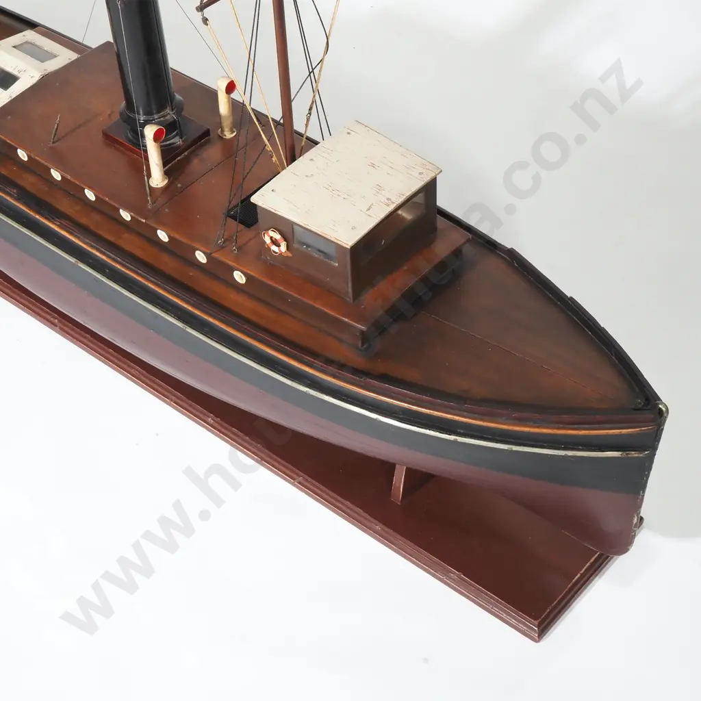 Large Antique Hand Built Model of a Harbour Master Vessel/Tug Image 1++